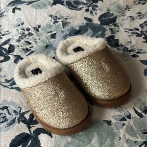 Polo by Ralph Lauren Gold Kids Slippers - Sz 11
